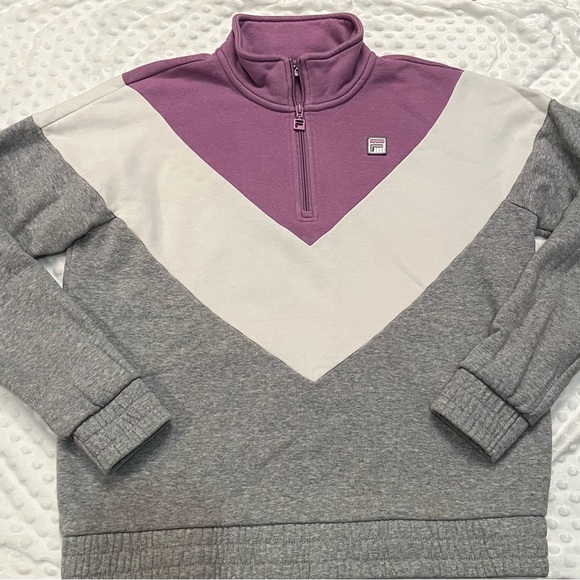Fila Lavender Quarter-Zip Pullover - Picture 4 of 6